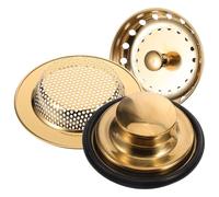 TIDTALEO Filtre D'évier Cuisine en Acier Inoxydable Panier Vidangeur Or, Installation Pratique et Garantie de Propreté, 1 Set pour Accessoires Évier