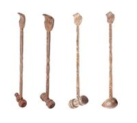 TIDTALEO Grattoir à Dos Double Usage 4pcs en Bois Marteau de Massage Bords Lisses et Bâton de Massage de Doigt pour Relaxation Musculaire