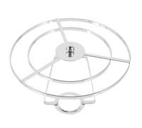 TIDTALEO Harpe D'abat-jour en Fer Argenté Robuste et Résistante à L'usure, Support Élégant pour Abat-jour, pour Lampes de Plafond et Bureaux, 1 Set à Monter Soi-même