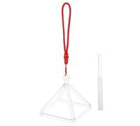 TIDTALEO Instrument de Musique Pyramide Chantante 10 CM en Cristal Maillet, pour Rituels de Guérison Sonore et Ambiance Méditative