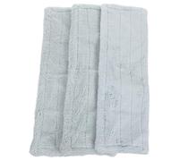 TIDTALEO Lingettes de Rechange en Microfibre Corail Lot de 3 Pièces, Design Réutilisable Double Usage, Couleur Vert Clair, Remplacement Facile pour Balai à Franges