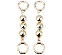 TIDTALEO Lot de 2 Chaînes de Perles Nacrées Rondes en Acrylique pour Paquet à Main, Installation Facile, Décoration Élégante pour Mini Paquet à Bandoulière Filles