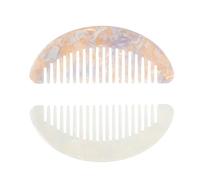 TIDTALEO Lot de 2 Mini Peignes Rétro en Acétate Légers à Dents Larges pour Coiffure à Domicile et Voyage, Design Compact et Pratique pour Cheveux Démêlés