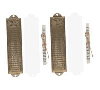 TIDTALEO Lot De 2 Sets De Mezouza Décoratives en Métal 132 Mm Bleu Patiné, Ornement Religieux pour Porte D'entrée, Décoration Sacrée De Prière, Fixation Facile pour Cadre Extérieur