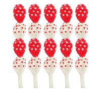 TIDTALEO Lot de 20 Ballons en Latex de Cœur pour Mariage et Fête Saint-valentin, Décoration Élégante et Unique en Rouge et Blanc