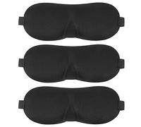 TIDTALEO Lot de 3 Masques de Sommeil Occultants 3d Respirants Noirs pour Bureau, Cache-yeux Confortables sans Pression Adaptés Voyage la Sieste, Protection Oculaire Pratique