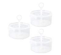 TIDTALEO Lot de 3 Mini Outils à Bulles en Pp pour Nettoyage Visage, Gobelets Transparents Faciles à Nettoyer Crochet pour Aération, pour Soin Visage