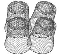 TIDTALEO Lot de 4 Cages de Protection en Fer Noir, Maille Respirante pour Plantes, Réutilisable pour Semis et Fruits, Accessoire Léger Adapté Jardinage Extérieur
