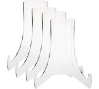 TIDTALEO Lot de 4 Présentoirs Acryliques Transparents pour Supports D'assiettes ou Cadres, Résistants à L'usure et Difficiles à Casser, pour Hôtel ou Chambre