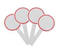 TIDTALEO Lot de 4 Tableaux de Score Portables 10X20 CM en Mousse, Effaçables à Sec, Surface Blanche Recto Simple, pour Vote, Jury, Enchères et Apprentissage Scolaire