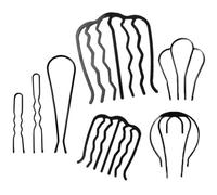 TIDTALEO Lot de 7 Peignes à Cheveux pour Femmes en Alliage, Forme Ondulée, Fixation Ferme et Antidérapante, Accessoires Élégants pour Chignon et Coiffure Française