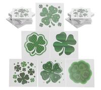 TIDTALEO Lot de 72 Set de Set de Autocollants en Pvc Forme de Trèfle pour Fête Saint-patrick, Motifs Beaux et Peau-friendly, pour Garçon et Filles et Décoration de Festival