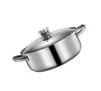 TIDTALEO Marmite à Fondue Double Compartiment en Acier Inoxydable 304, Compatible Cuisinière Induction, pour Repas Convivial et Cuisson Simultanée