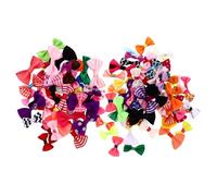 TIDTALEO Mini Nœuds Décoratifs en Ruban 100 Pièces 2.50 X 1.30 X 0.50 Cm Accessoire À Faire Soi-Même pour Cartes Et Sacs Couleur Aléatoire