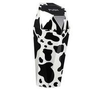 TIDTALEO Mini Poubelle de Voiture avec Couvercle Poubelle Automatique Compacte Plastique Design Tacheté Vache Pratique et pour Garder Votre Automobile Propre