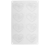 TIDTALEO Moule Silicone pour Pâtisserie Forme Cœur, 8 Cavités, pour Chocolats, Bougies, Savonnette, Utilisation Maison et Festive