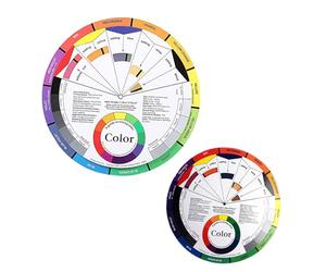 TIDTALEO Nuancier Illustrant Relations Couleurs 2 Pièces en Papier Roue Chromatique pour Nail Art pour Apprentissage