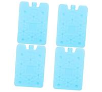 TIDTALEO Pack de Glace réutilisable 4 pcs en PE Vert Clair, Bloc de Glace Fin à congélation Rapide pour Lunchbox, Maison et activités de Plein air
