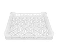 TIDTALEO Panier de Congélation Rapide en Plastique Blanc Léger Structure Creuse, Plateau Individuel pour Fruits et Légumes à Domicile Restaurant