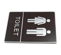 TIDTALEO Panneau D'identification des Toilettes en ABS Blanc et Noir Motif Clair Guide Toilettes Autocollant Mural de Bains et Parkings