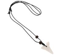 TIDTALEO Pendentif Dent de Requin en Résine Blanche, Style Mode Unisexe | Cordon Suspendu Inclus, Look Exotique et Créatif, Usage Quotidien ou Mariage, pour Hommes et Femmes