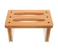 TIDTALEO Petit Marchepied Petit Tabouret en Bois D'intérieur Khaki, Bois, Pratique, Ne Se Déforme Pas Facilement, pour Garçon et Filles, Salle de Bain et Repas