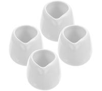TIDTALEO Pichet à sauce en céramique blanc 50ml lot de 4 avec verseur goutte-à-goutte pour présentation culinaire en restaurants