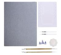 TIDTALEO Planche à Dessin Réutilisable Couleur Aléatoire pour Croquis en Plein Air et Voyage Support Pliable en Céramique, Ensemble de Planches D'artiste pour Peinture à