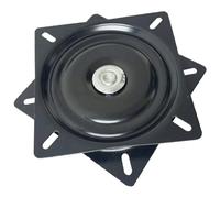 TIDTALEO Plaque Métallique Pivotante Robuste en Acier Laminé à Froid Noir pour Tabouret de Bar, Support de Siège Mécanisme de Pivotement à 360 Degrés, Remplacement Meuble