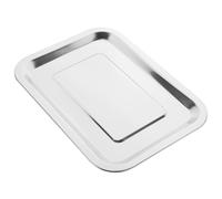 TIDTALEO Plateau de Service Design Élégant Argenté Multi-usages en Acier Inoxydable Facile à Utiliser pour Barbecue Cuisine pour Pique- et Réunions Familiales