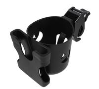 TIDTALEO Porte-gobelet pour Poussette Bébé avec Clip Rotatif, Compatible Bouteilles et Téléphone, Matériau Pp Noir, Design Deux-en-trottinette et Jogging