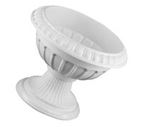 TIDTALEO Pot de Fleurs Extérieur en Plastique Blanc Style Européen Vintage, Jardinière de Colonne Romaine Stable et Résistante la Décoloration pour Décoration Maison