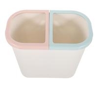 TIDTALEO Poubelle Double Compartiments la Cuisine et Salle de Bain Tri Sélectif Déchets Humides et Secs Usage Hôtel 10.04x9.25x5.71 Pouces Plastique