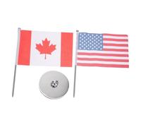 TIDTALEO Présentoir de Drapeaux de Table Croisés en Acier Inoxydable Léger et Compact pour Bureau et Salle de Conférence, Support Stable pour Drapeaux Usa et Football 2026