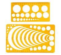 TIDTALEO Règle de Dessin pour Conception Artistique et Dessin Technique Modèle Plastique Transparent 2pcs Figures Géométriques