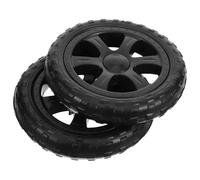 TIDTALEO Roues de Rechange pour Caddie de Course Supermarché 2pcs en Plastique Noir Espacement de Trou 8mm Capacité de Charge Élevée et Roulement Fluide