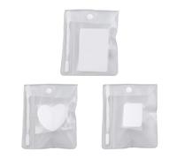 TIDTALEO Set de 3 Palettes Annulaire en Acier Inoxydable Blanc pour Maquillage et Nail Art, Anneaux Simples et Pratiques, Résistants la Rouille la Chute