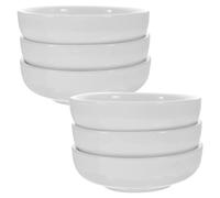 TIDTALEO Set de 6 Assiettes à Sauce en Céramique Blanche, Diamètre 8 Cm, Faciles à Transporter et Compatibles Lave-vaisselle, pour Barbecue et Apéritifs