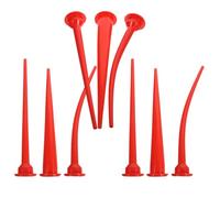 TIDTALEO Set de 9 Embouts de Calfeutrage en Caoutchouc Souple, Tubes Allongés de 29 à 30 Cm, Applicateur Précis pour Scellant Ignifuge, Outil de Calfeutrage Professionnel