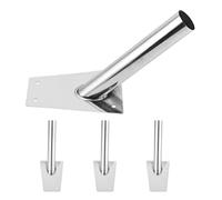 TIDTALEO Support de Mât de Drapeau en Acier Inoxydable 4pcs, Base Murale pour Extérieur, Installation Gain de Place et Design Sécurisé pour Décor Résidentiel et Rues