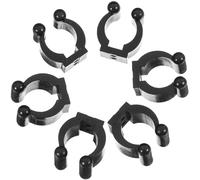 TIDTALEO Support Mural et Gain de Place Multifonctionnel pour Canne à Pêche Clips en ABS Noir, Lot de 10 Pièces, Design Moderne et Queues de Billard pour Bureau ou Maison