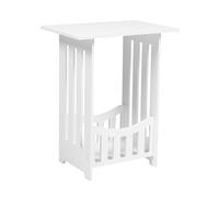 TIDTALEO Table D'appoint Mini Ronde Blanche Rangement, Table de Chevet Compacte pour Chambre et Salon, Meuble Moderne pour Petits Espaces, Étagère Facile à Nettoyer, Supporte Objets