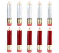 TIDTALEO Tubes de Rouge à Lèvres Vides Kit Maquillage Lèvres 10pcs Forme Crayon en Plastique Légers et Portables pour Usage Quotidien et Voyage