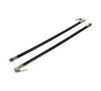 TIDTALEO Tuyau de Gonfleur D'air Flexible 2pcs en Alliage et Plastique Noir pour Pompe à Pneus Voiture Haute Fiabilité Raccord Gonfleur Pneus