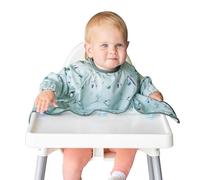 Tidy Tot®™ Cover & Catch™ Bavoir Manches Longues Bébé - Accessoire Repas pour Chaise Haute avec Fixation par Ventouses, Protection Anti-Salissures, Dès 4 Mois