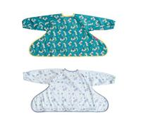 Tidy Tot®™ Cover & Catch™ Bavoir Manches Longues Bébé - Accessoire Repas pour Chaise Haute avec Fixation par Ventouses, Protection Anti-Salissures, Dès 4 Mois