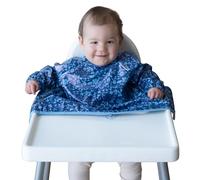 Tidy Tot®™ Cover & Catch™ Bavoir Manches Longues Bébé - Accessoire Repas pour Chaise Haute avec Fixation par Ventouses, Protection Anti-Salissures, Dès 4 Mois