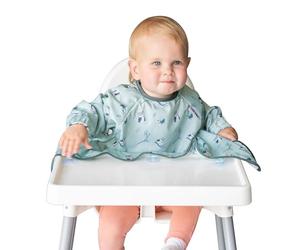 Tidy Tot®™ Cover & Catch™ Bavoir Manches Longues Bébé - Accessoire Repas pour Chaise Haute avec Fixation par Ventouses, Protection Anti-Salissures, Dès 4 Mois