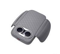 Tidy Up Your Drive Coussin d'accoudoir en cuir PU équipé de 2 porte-gobelets et poche (gris)