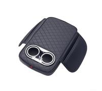 Tidy Up Your Drive Coussin d'accoudoir en cuir PU équipé de 2 porte-gobelets et poche (Noir)